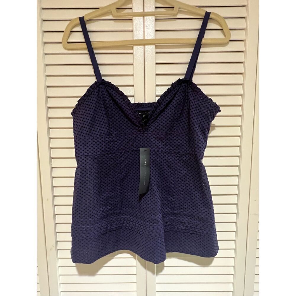 Marc by Marc Jacobs Sweetheart Eyelet Purple Top